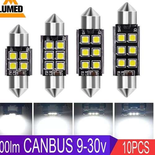 LED Festoon C5W C10W 3030 Car Interior Dome Light Reading Bulb Warm White 2PCS