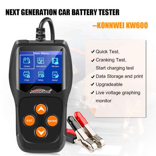 Car Battery Tester - Konnwei Battery Tester - Konnwei KW600 Battery Tester with updateable Software