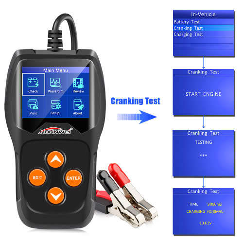 Car Battery Tester - Konnwei Battery Tester - Konnwei KW600 Battery Tester with updateable Software