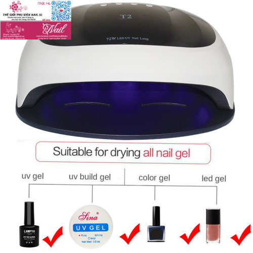 72W UV LED Nail Lamp For Manicure And Pedicure-T2