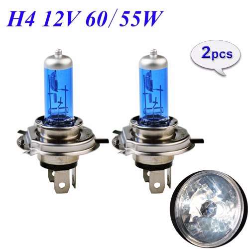 2pcs Super Bright H4 60 / 55W 12V 5000k Car Headlight Lamp Halogen Headlight Lamp Fog Light Bulb Rep