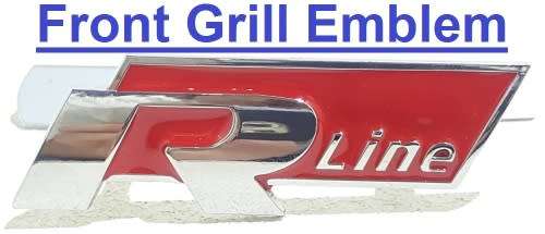 Volkswagen R-Line Emblem Special!!! VW Red R-Line Badges - R-Line Red Emblem Set