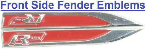 Volkswagen R-Line Emblem Special!!! VW Red R-Line Badges - R-Line Red Emblem Set
