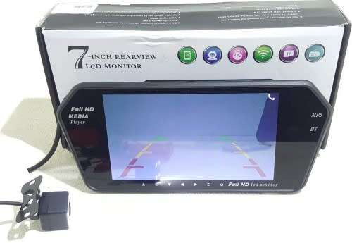 7" RearView Monitor - Bluetooth Media player Monitor - 7" Bluetooth LCD Rearview Monitor