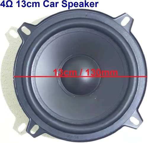 Speaker - 60W Mid-range Speaker - 13cm 60W PP Cone Car Speaker fits most OEM locations