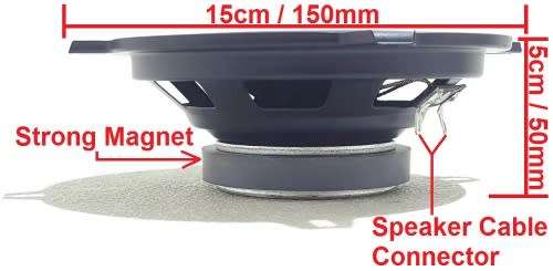 Speaker - 60W Mid-range Speaker - 13cm 60W PP Cone Car Speaker fits most OEM locations