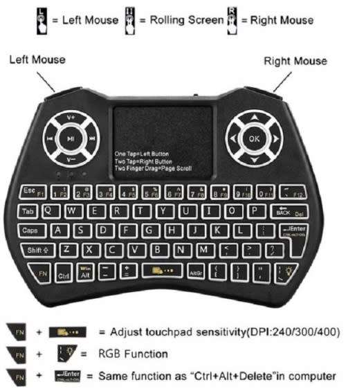 Mini Wireless Keyboard & Mouse Q-319 ANDOWL