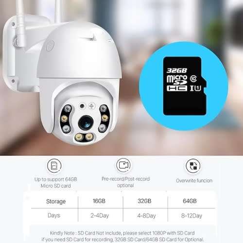 Waterproof OUTDOOR WIFI IP Camera, Alarm, Motion Detection, Two-way Communication