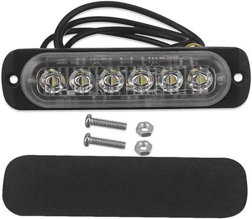 Reflector Light - 12V - 24V 18W LED Reflector Light - White & Amber(Yellow) LED Flash Warning Light