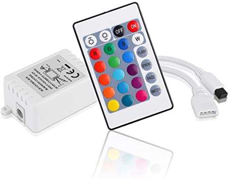 LED Light Strip Controller - 12V RGBW LED Remote Control Unit
