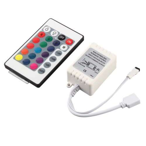 LED Light Strip Controller - 12V RGBW LED Remote Control Unit