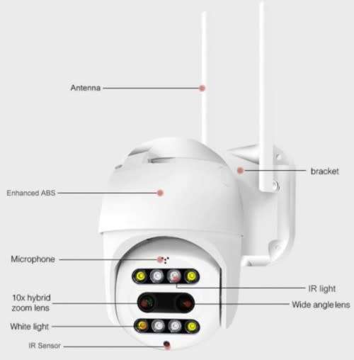 IP Camera - Wifi PTZ Camera - PTZ Camera - IP Wireless 360 PTZ Panoramic Camera