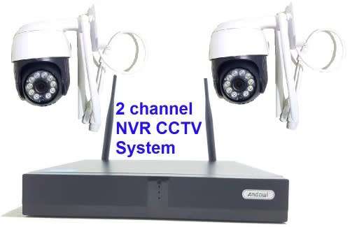 2ch IP camera - PT NVR Camera Kit - PT Camera System - IP Wireless 360 PT Panoramic NVR Camera Set