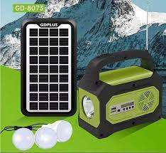 Solar Light Kit - GD-8073 Outdoor Solar Lighting System - 3 Bulb GD-8073 LED Solar Light Kit