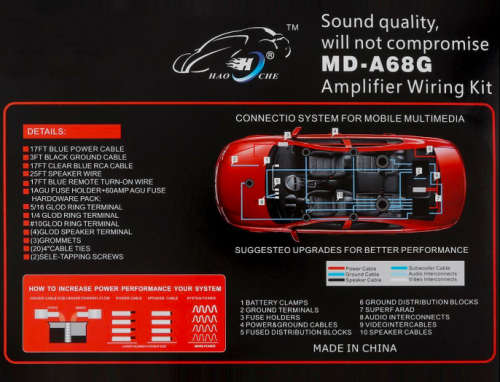 FONY Amplifier Wiring Kit 4GA