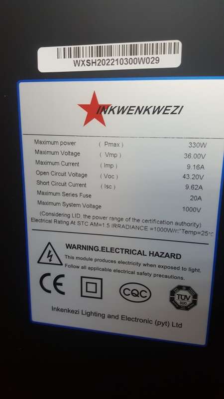 330W Mono Crystalline Solar Panel