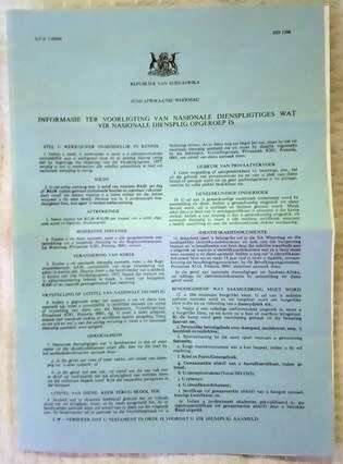 7 SADF Call up papers