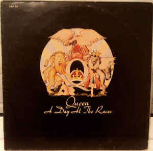 Queen-A Day At The Races-cover poor-lp-g+ condition