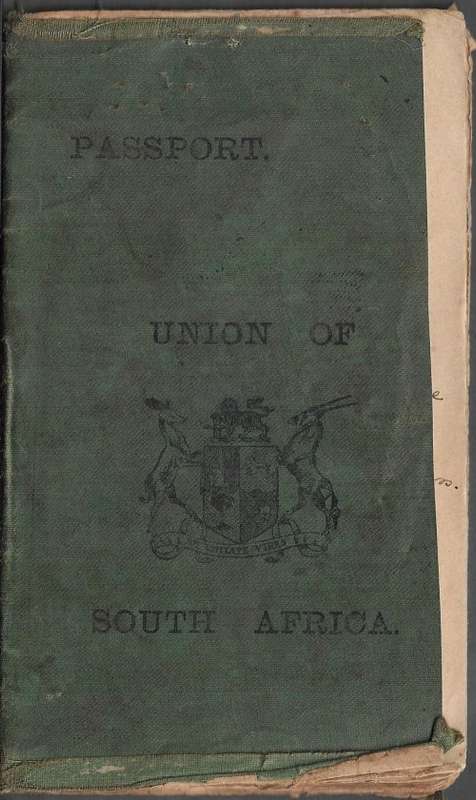 (Item 170) Passport ¿ Union of South Africa 1925