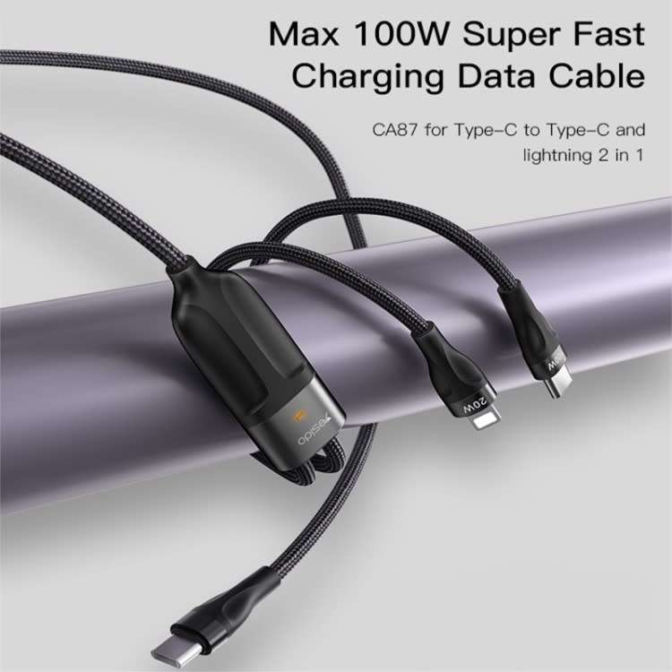 100W USB-C to Lightning & Type-C Cable 140cm