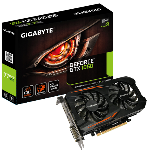GIGA0BYTE NVIDIA GTX 1050 OC 2048MB 2GB GRAPHICS CARD