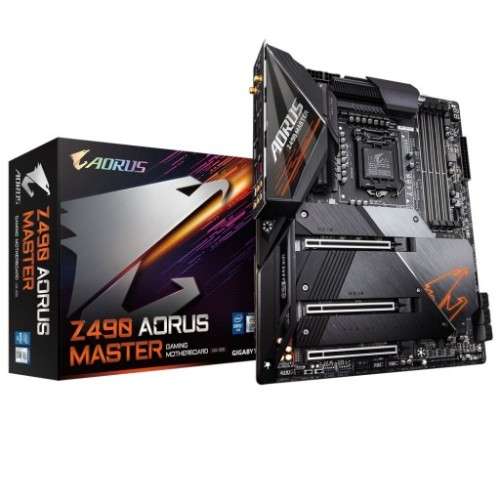 GIGABYTE Z490 AORUS MASTER LGA 1200 Intel Z490 ATX Motherboard with Triple M.2, SATA 6Gb/s, USB 3.2