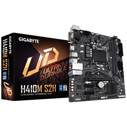 Gigabyte H410M-S2H Intel chipset SKT1200 CPU  10th gen motherboard
