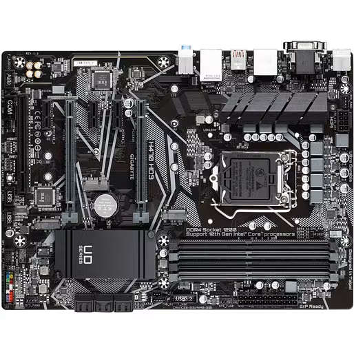 Gigabyte H470 HD3 ATX Motherboard 4xDDR4 10th Gen LGA1200 2xM.2 6xSATA GbE LAN CrossFire 3xPCIE HDMI