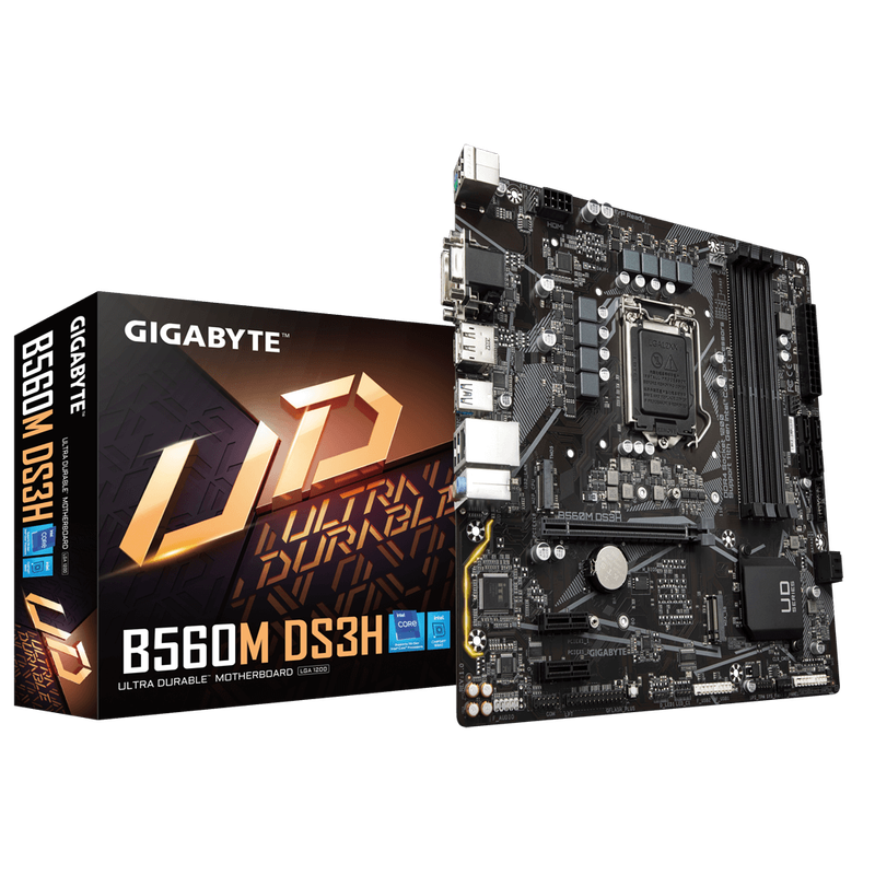 Gigabyte B560M DS3H AC Intel B560M Rocket Lake LGA1200 Micro-ATX Desktop Motherboard