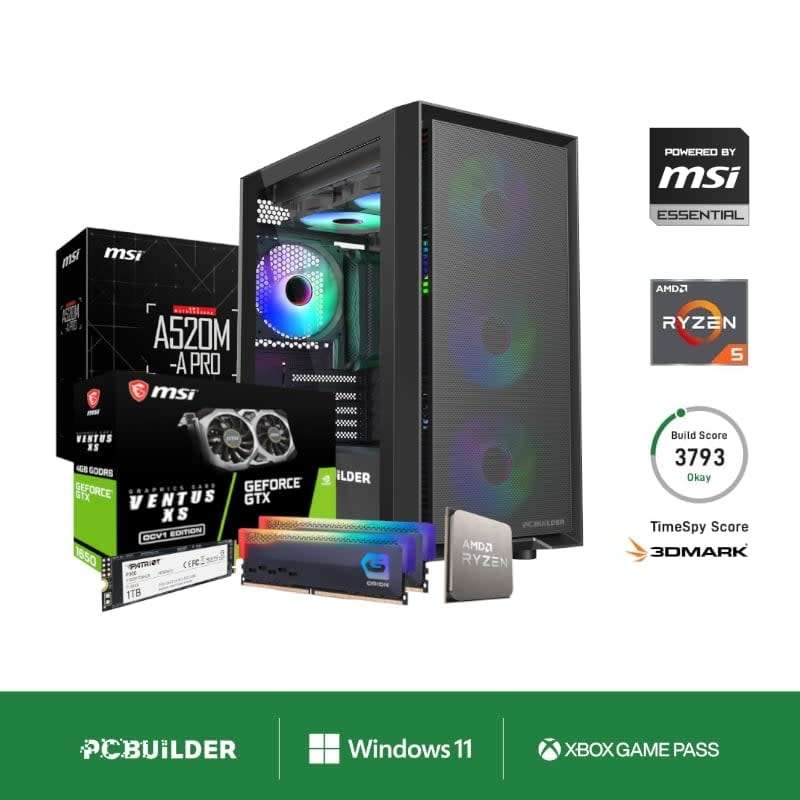 AMD Ryzen 5 5500 GTX1650 Gaming PC - win 11