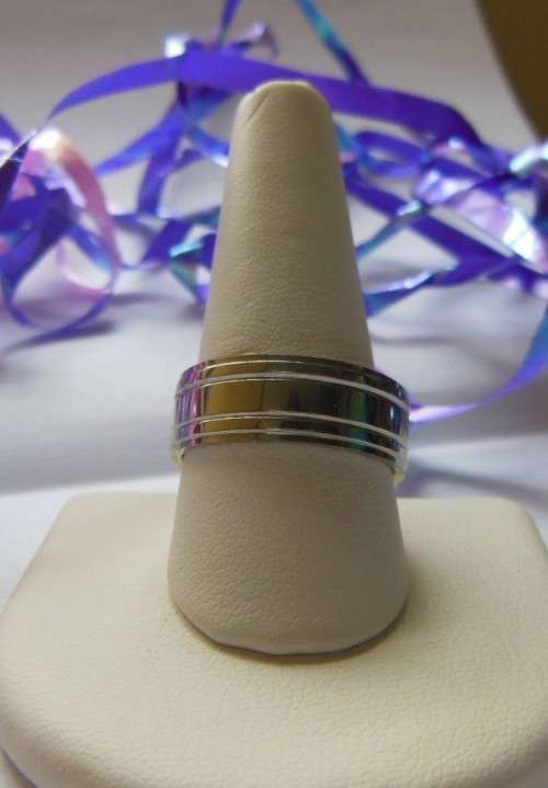 Men`s Stainless Steel Band -Size 10