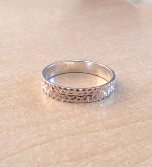 Pattern Silver Plated Band