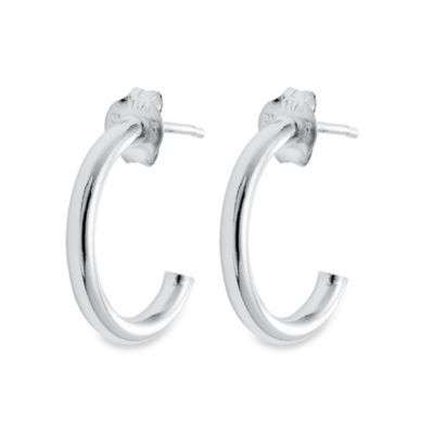 *Genuine Sterling Silver*21mm Half Hoop Earrings
