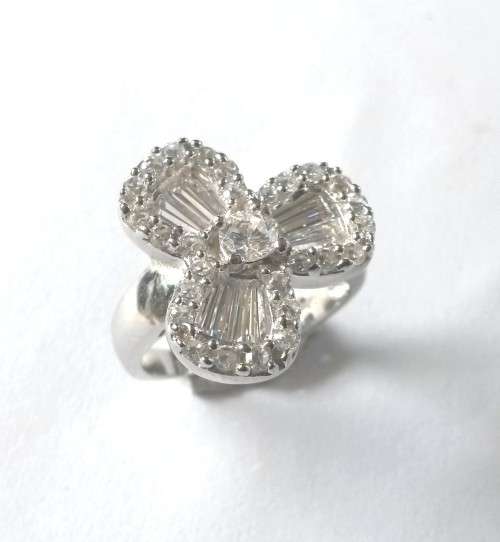 0.25ct CZ Ring in 925 Sterling Silver- Size P