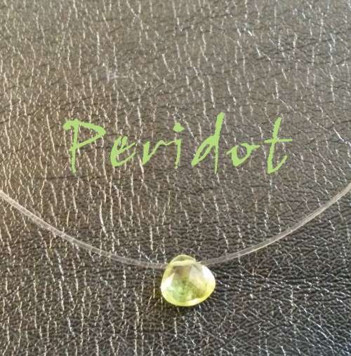 Healing Gemstone Peridot Elastic Chain