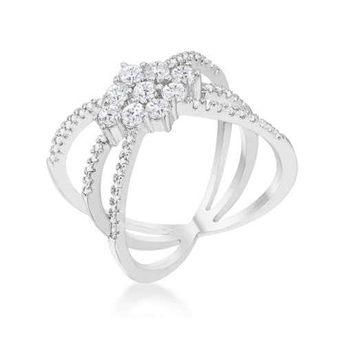 0.80ct Delicate Geometric Wrap Costume Ring- Size 7/9/10