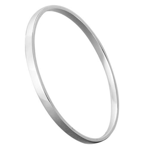 2mm Flat Genuine 925 Sterling Silver Bangle