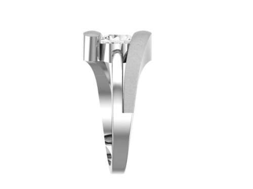 *CD DESIGNER JEWELRY*1ct Cubic Zirconia Part Matte Wrap Ring- Size 8.5
