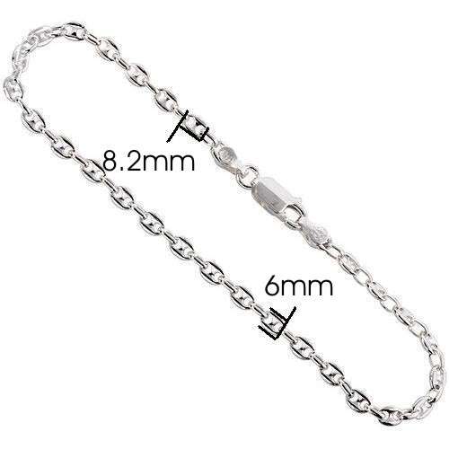 55cm Silver Hollow Marina Style Necklace