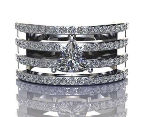*CD DESIGNER JEWELRY* 1.76ctw Cubic Zirconia Ring in Silver- Size R