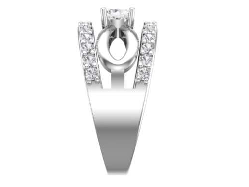 *CD DESIGNER JEWELRY*0.69ctw CubicZirconia Infinity Style Wedding Band- Size Q