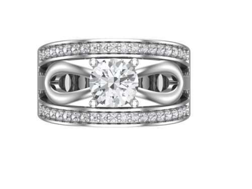 *CD DESIGNER JEWELRY*0.69ctw CubicZirconia Infinity Style Wedding Band- Size Q