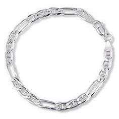 Italian Imported Genuine 925 Sterling Silver 20cm Figaro Gucci Style Bracelet