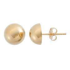 9ct Yellow Gold 6mm Dome Studs