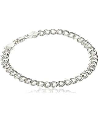 Silver 50cm Twin link Style Necklace