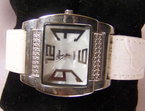 White Strap Lady`s Watch