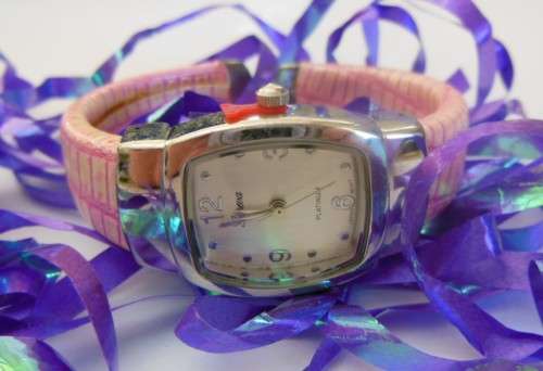 Kiddies Pink Clip On watch