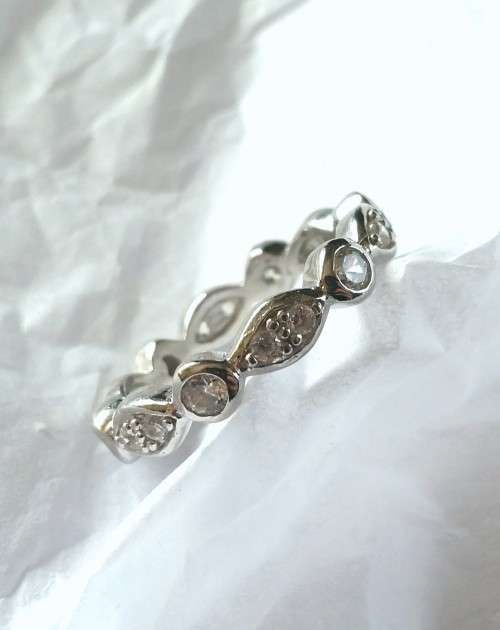 CZ Eternity Band in Silver- Size 6, 9