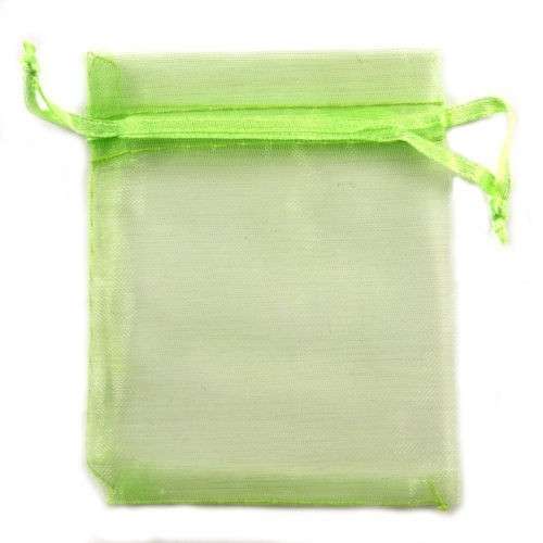 Packet of 10 Green Organza Bags**9cm x 7cm**