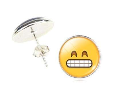 EMOJI Grimacing with Eyes Closed Face Emoji Stud Earrings